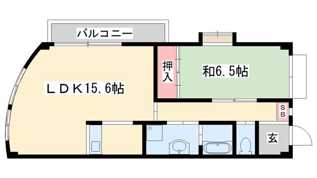 プレジオ滝野(1LDK/2階)の間取り写真