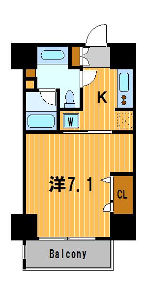 レジディア新横浜(1K/3階)の間取り写真