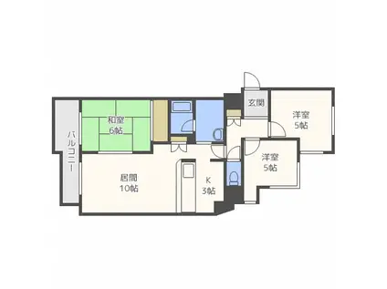  プレステージI (3LDK/7階)の間取り写真