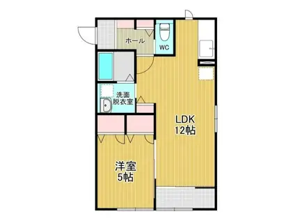 カーサ薬師堂(1LDK/1階)の間取り写真