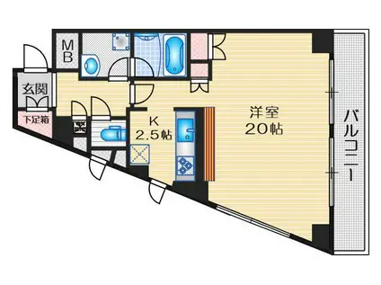 桃山台アルビラ(1K/5階)の間取り写真