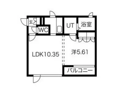 メグロポイント(1LDK/2階)の間取り写真