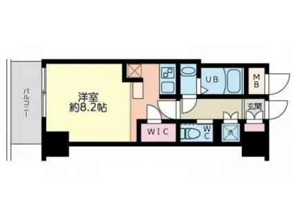 グランリーヴェル横濱大道り公園(1K/5階)の間取り写真