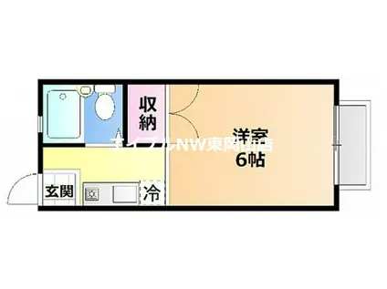 CLEO・旭川(1K/2階)の間取り写真