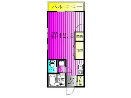 TSハウス(ワンルーム/2階)の間取り写真