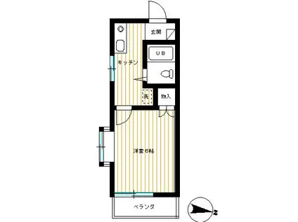 サン新川(1K/2階)の間取り写真