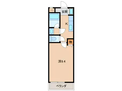 フジパレス水道路(1K/2階)の間取り写真