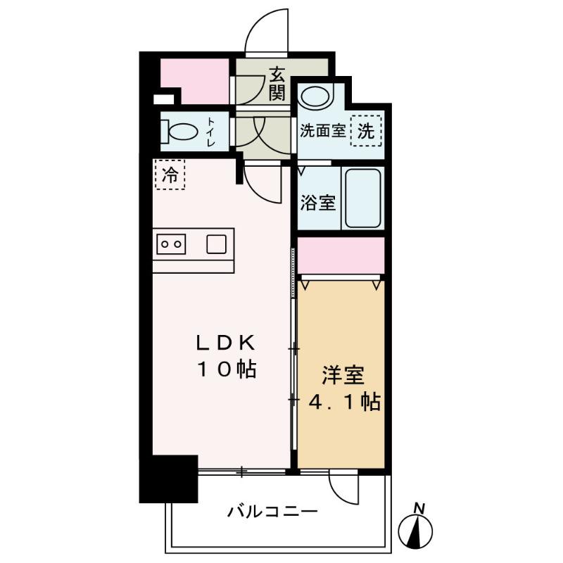 プレサンス新大阪イオリア(1LDK/8階)の間取り写真