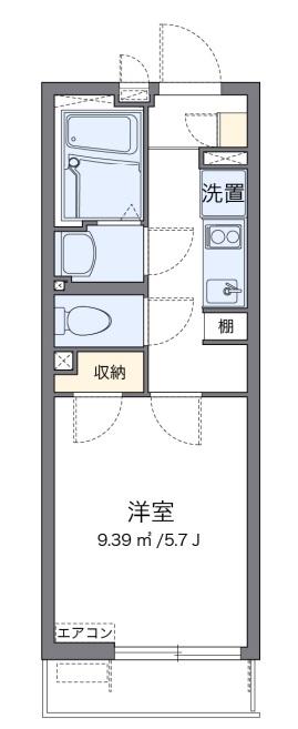 プランドール武蔵境(1K/3階)の間取り写真