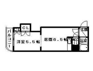 クレセント細川北25条(1DK/5階)の間取り写真