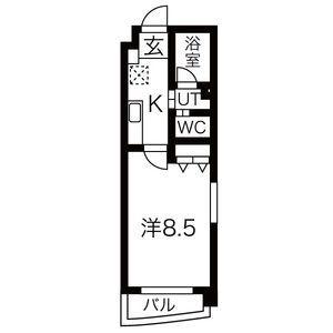 アールズコート本郷(1K/3階)の間取り写真