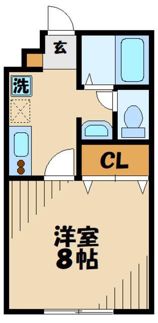 グレースレジデンス(1K/1階)の間取り写真