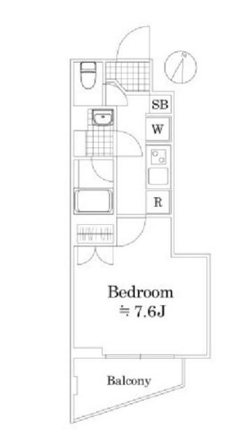 GENOVIA西川口(1K/1階)の間取り写真