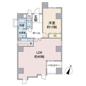 バードヒル伏見(1LDK/4階)の間取り写真