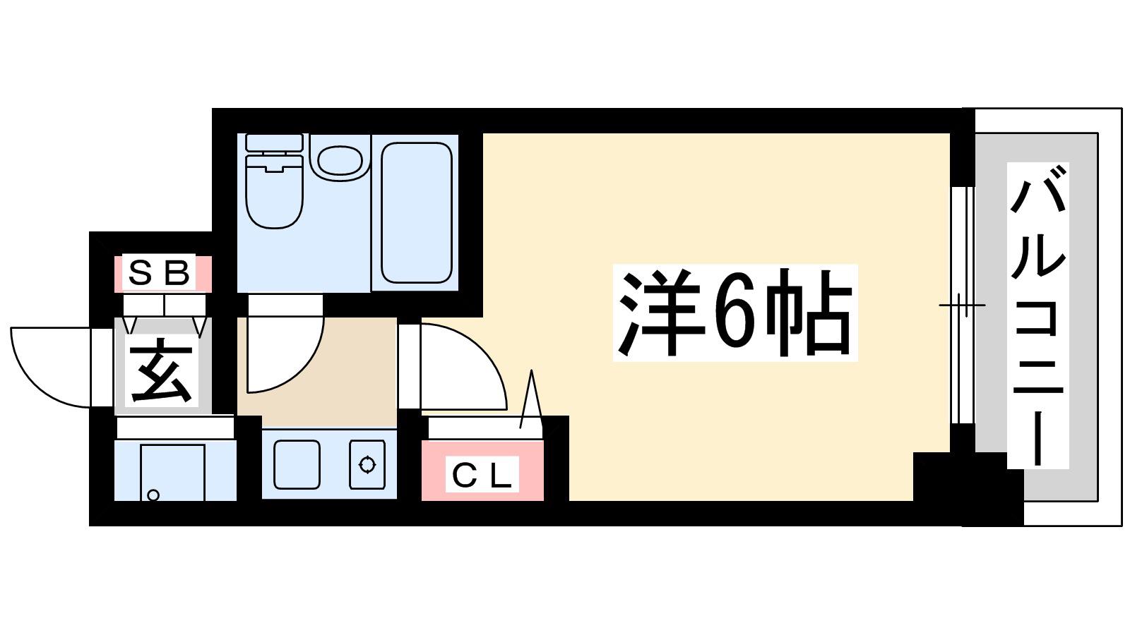 エスリード北大阪(1K/5階)の間取り写真
