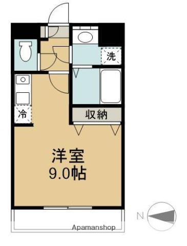 ニューライフ宮崎I(ワンルーム/3階)の間取り写真