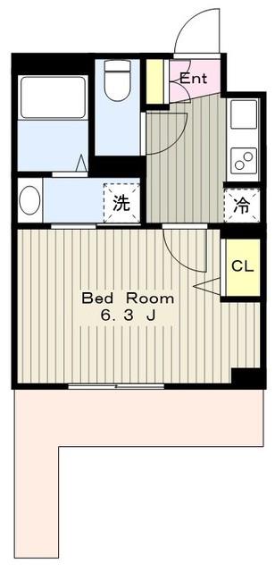 N-STAGE TSUKIMINO(1K/2階)の間取り写真