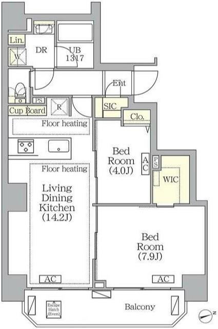 BRICK RESIDENCE南青山(2LDK/12階)の間取り写真