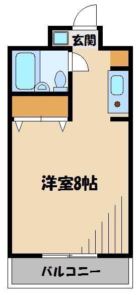 シャルマン高砂Ⅱ(ワンルーム/4階)の間取り写真