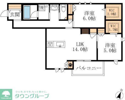 すず雅SUZUGA(2LDK/2階)の間取り写真