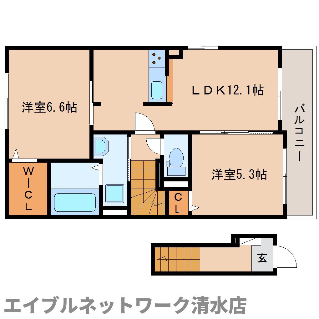 ルピナス(2LDK/2階)の間取り写真