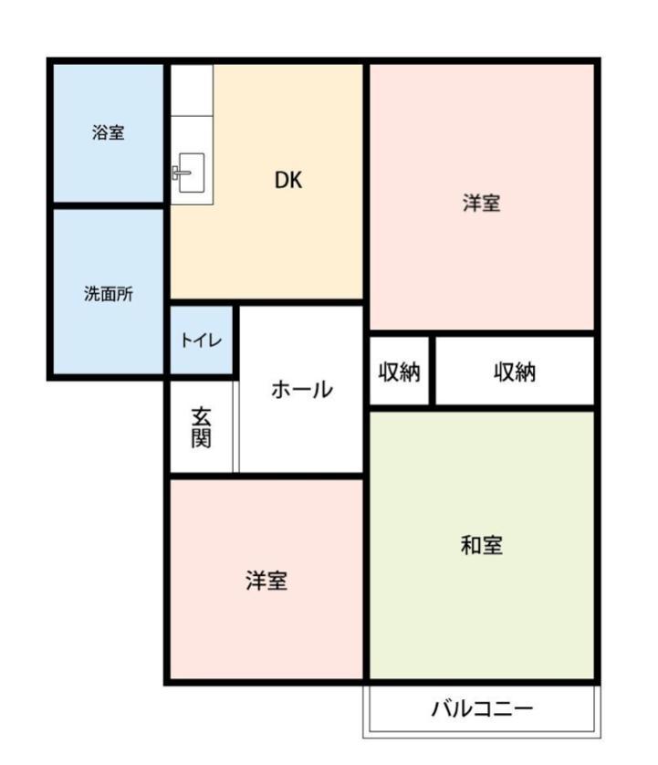 サンライフ桂(3DK/1階)の間取り写真