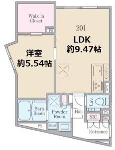 REVE RESIDENCE 本駒込 REVERESIDENCE本駒込(1LDK/2階)の間取り写真