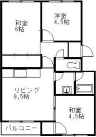コーポ30(3LDK/2階)の間取り写真