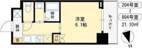 MAXIV大阪堺(1K/8階)の間取り写真