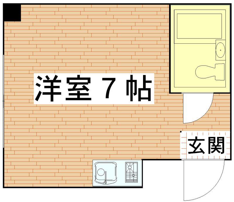杉本スカイハイツ(ワンルーム/3階)の間取り写真