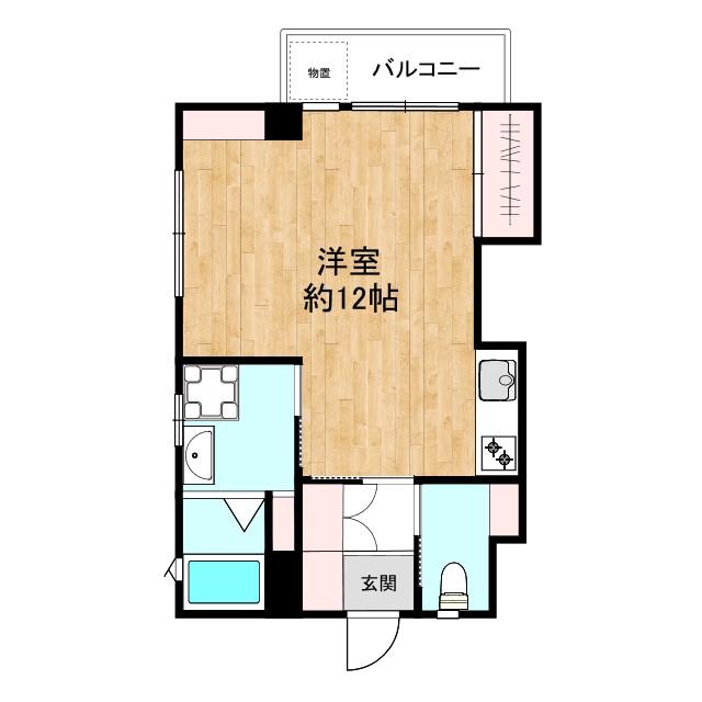 根津マンション(ワンルーム/3階)の間取り写真
