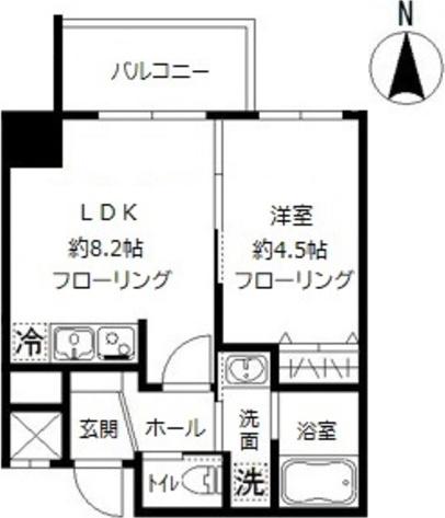 プランドール(1LDK/5階)の間取り写真