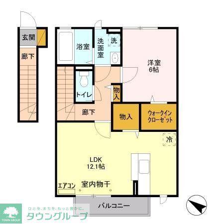 PETI NATURE(1LDK/2階)の間取り写真