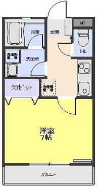 CHAMOMILE(1K/2階)の間取り写真