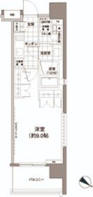 パークハビオ渋谷神山町(1K/4階)の間取り写真