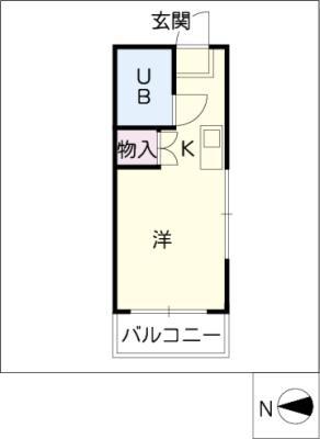 メモアール悠悠(ワンルーム/1階)の間取り写真
