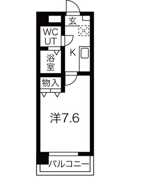 プレザント吹上(1K/4階)の間取り写真