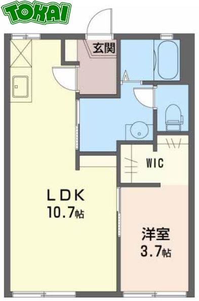 真和荘(1LDK/1階)の間取り写真