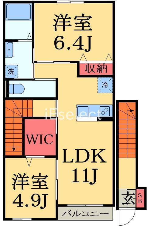 イト早野パレス(2LDK/2階)の間取り写真