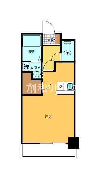 アン プレジール(ワンルーム/4階)の間取り写真
