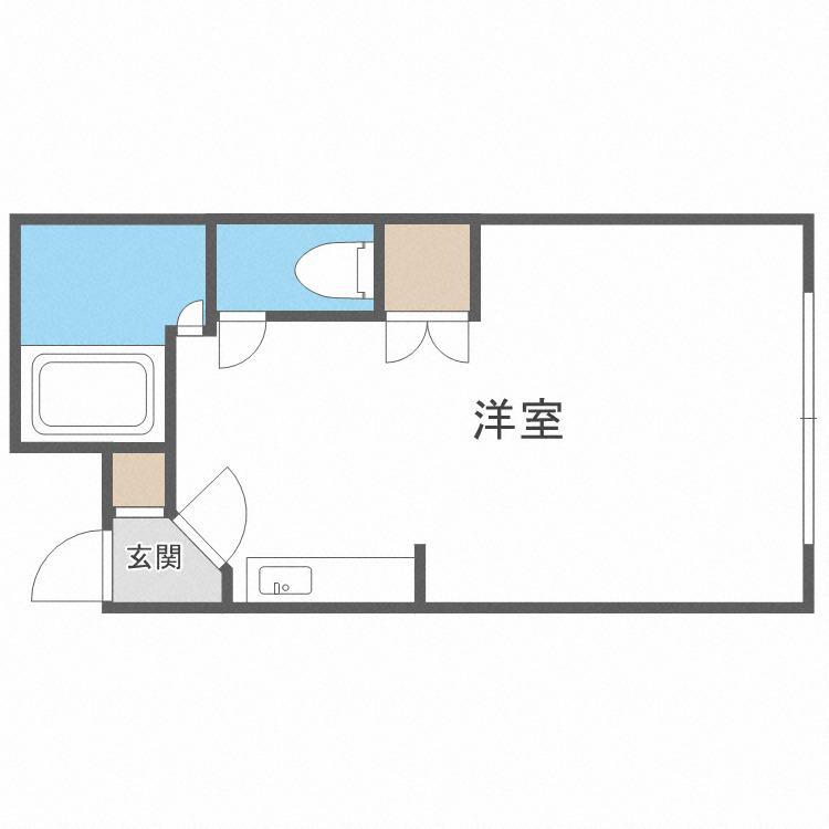 マイルーム38(ワンルーム/2階)の間取り写真