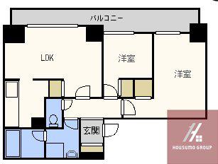 メゾンシュエスト(2LDK/2階)の間取り写真
