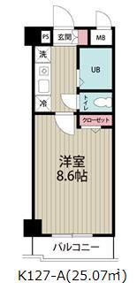 阿部松島マンション(1K/4階)の間取り写真