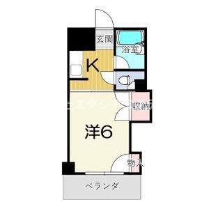 FM NAKAZAKI 1(1K/9階)の間取り写真