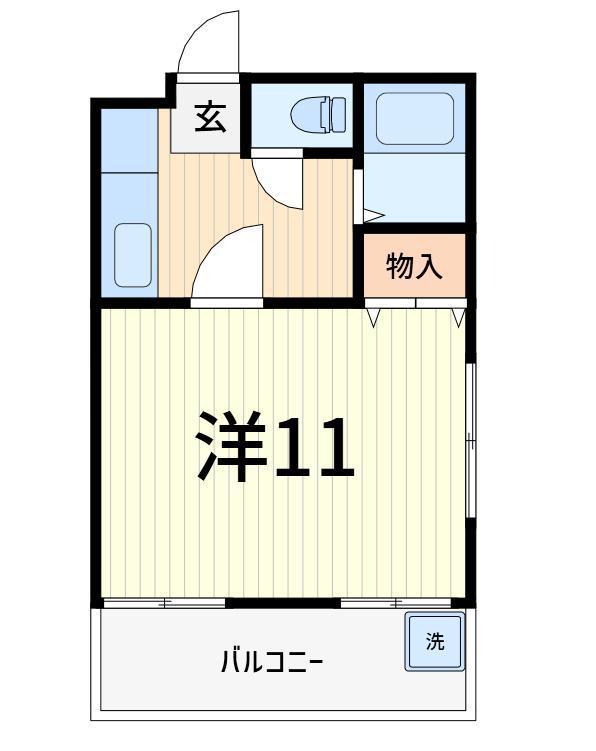 寿コーポ(1K/2階)の間取り写真