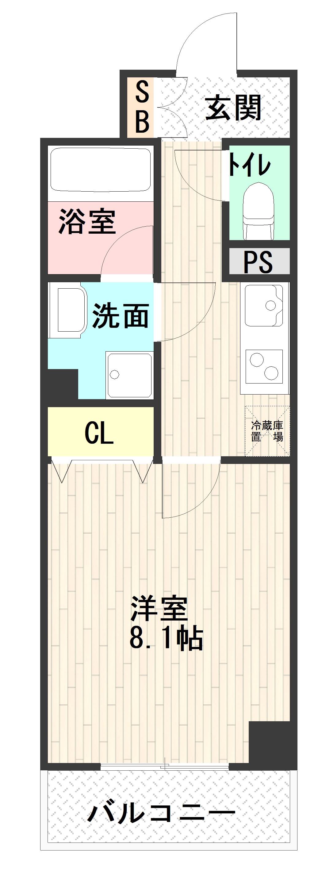 ボンニ―元町(1K/9階)の間取り写真