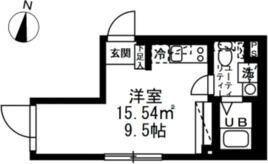 SOLASIARESIDENCE西日暮里(ワンルーム/1階)の間取り写真