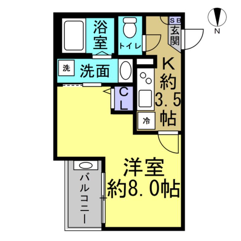 JACK YAMATOII(1K/3階)の間取り写真