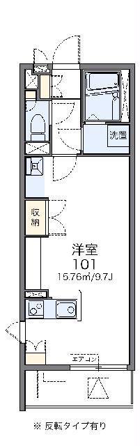 レオネクストアシュ(ワンルーム/3階)の間取り写真