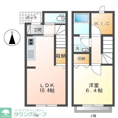 アンソレイェ(1LDK/1階)の間取り写真